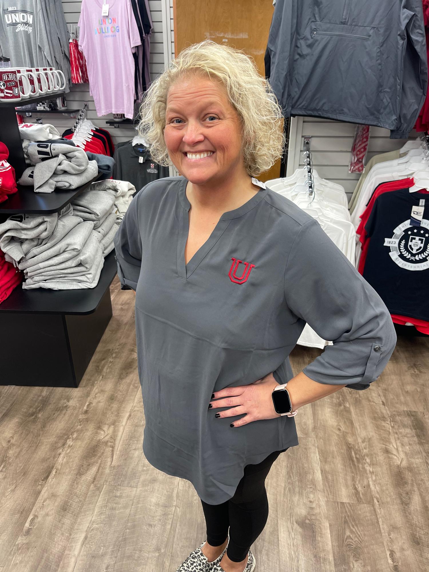 image of: Union Women's 3/4 Sleeve Tunic Blouse