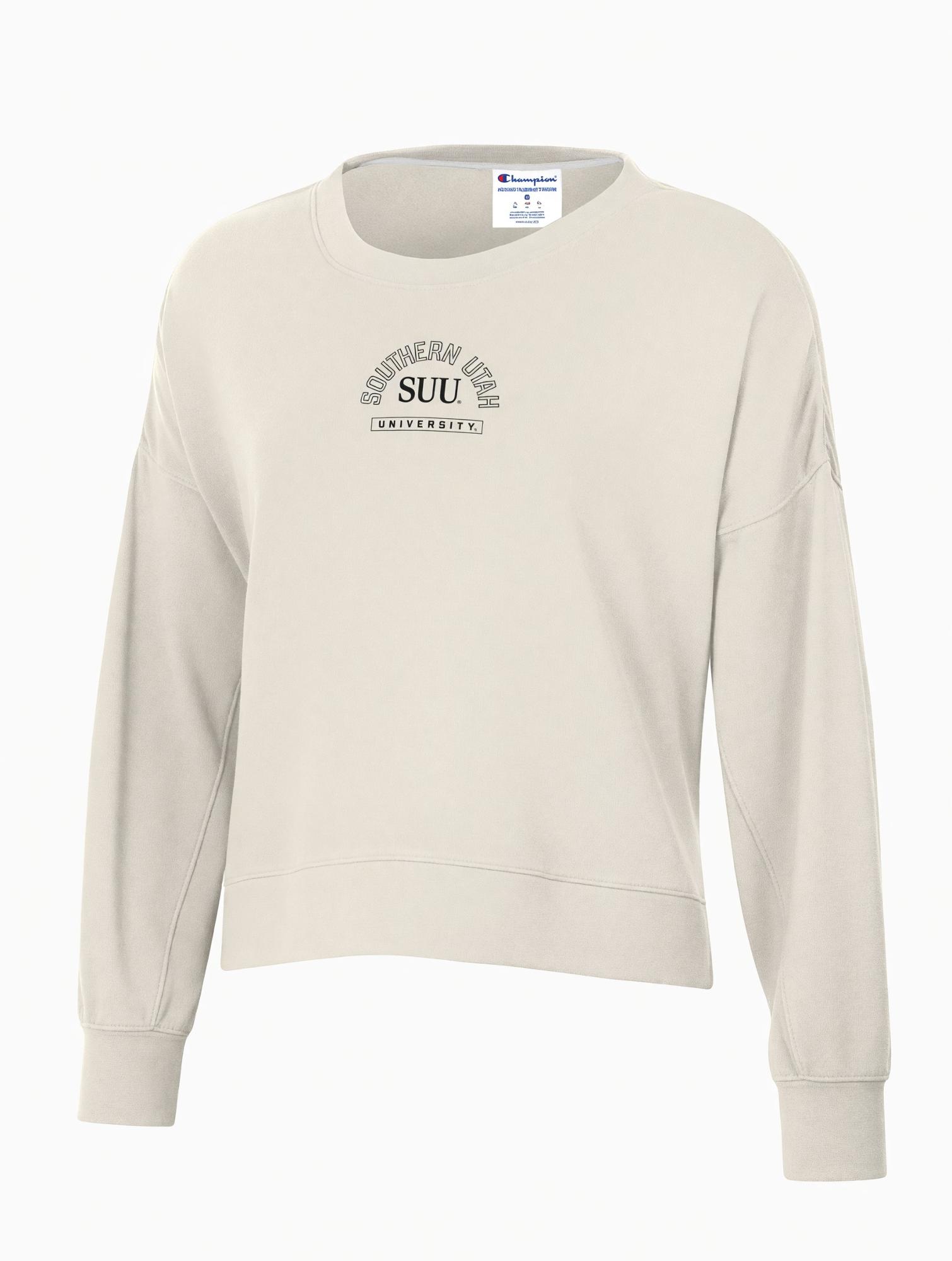 Product image 1 of 1 for Women’s Sueded Crew Ivory SUU Thunderbirds