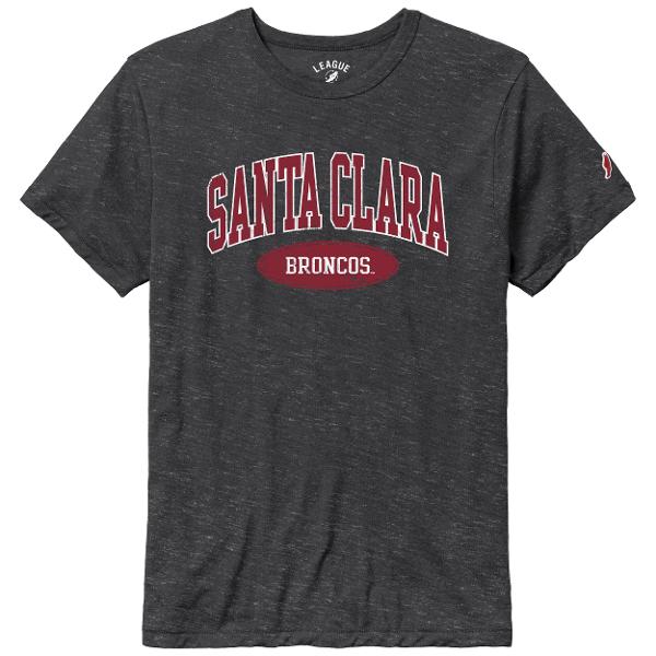 Santa Clara Broncos Outline Victory Falls Short Sleeve Tee, Varsity Slate; $34.98