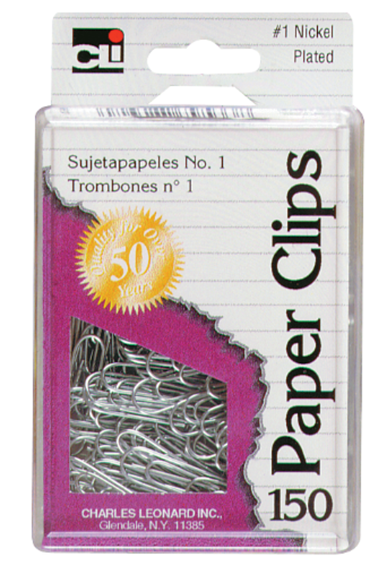 Product image 1 of 1 for Charles Leonard Standard Paper Clips, 150 Pack, Silver