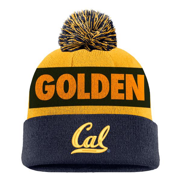 Nike Stripe Peak Pom Beanie Cal / Golden Bears Logo; $30.00