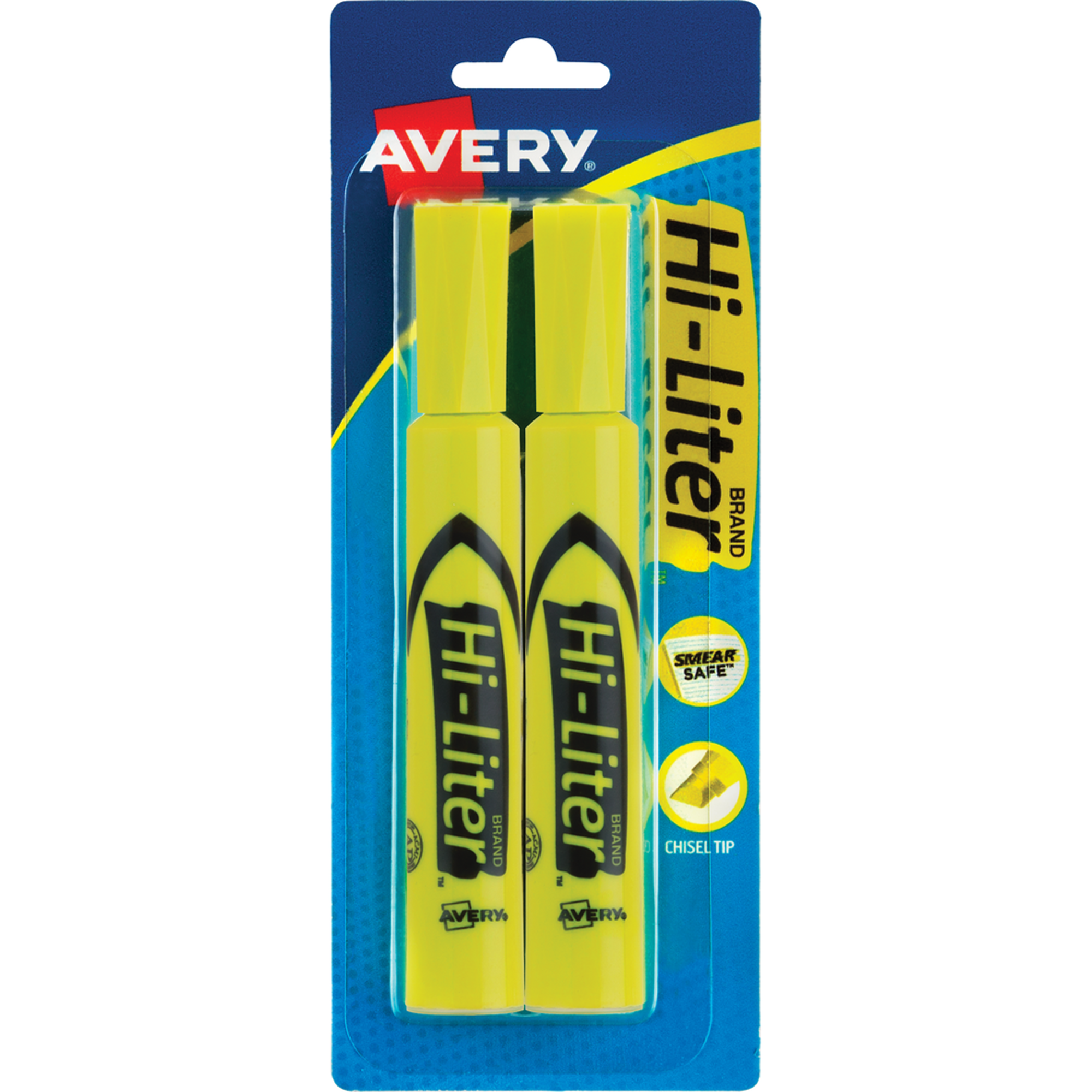 image of: HI-LITER Desk Style Fluorescent Highlighter - Yellow Chisel 2Pk BP