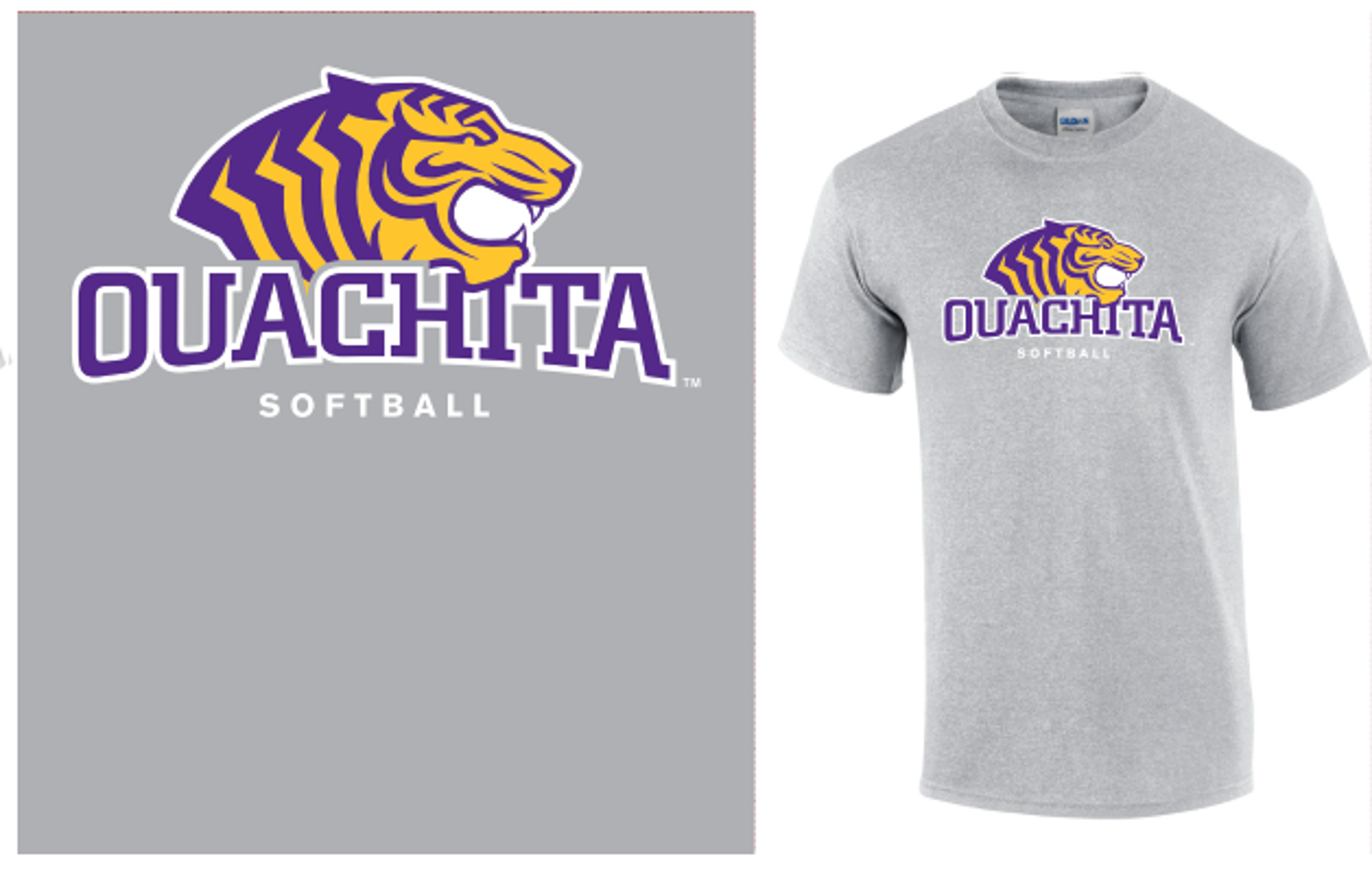 image of: Ouachita Tigers Softball Tee