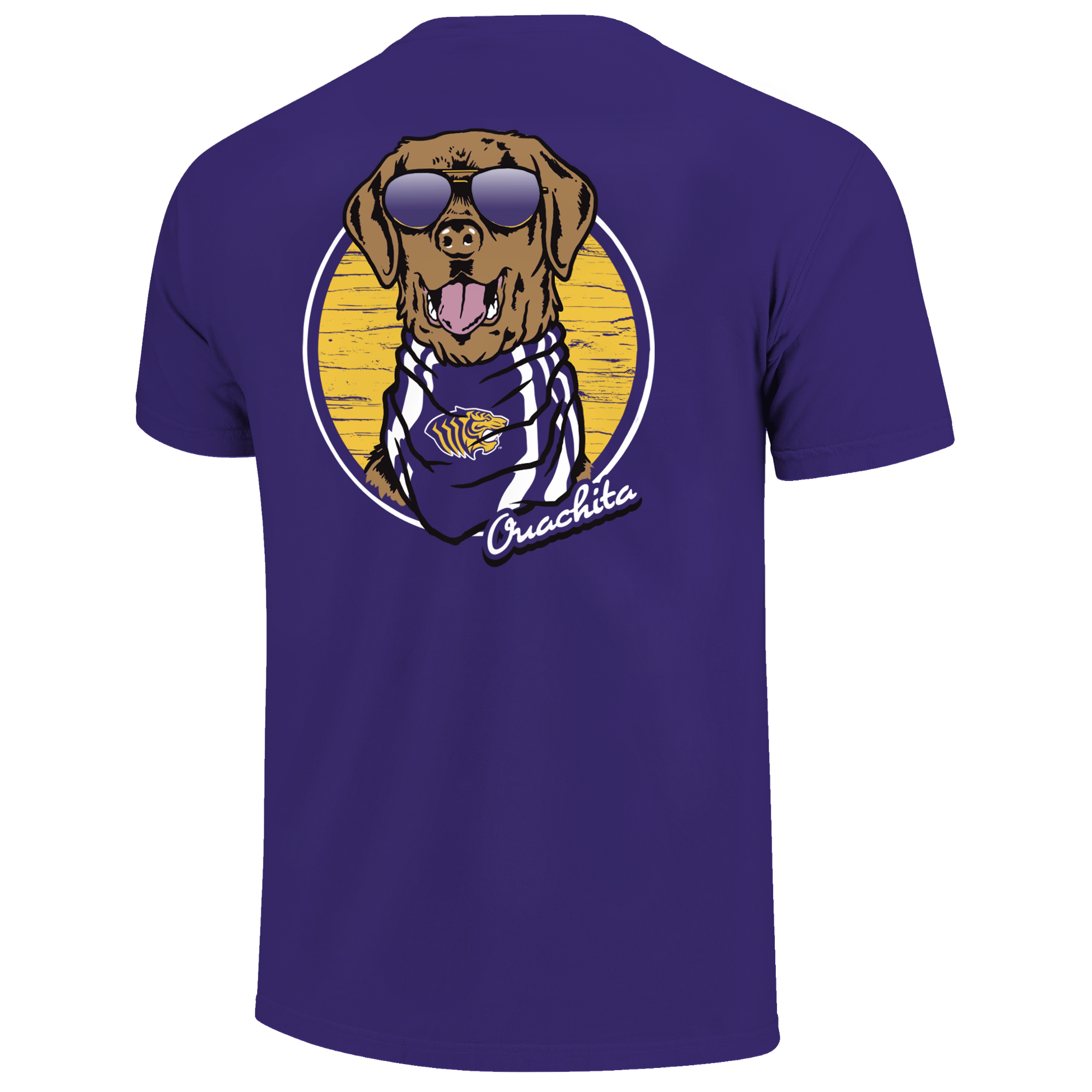 image of: Ouachita Dog Glasses Soft Washed Short Sleeve Tee