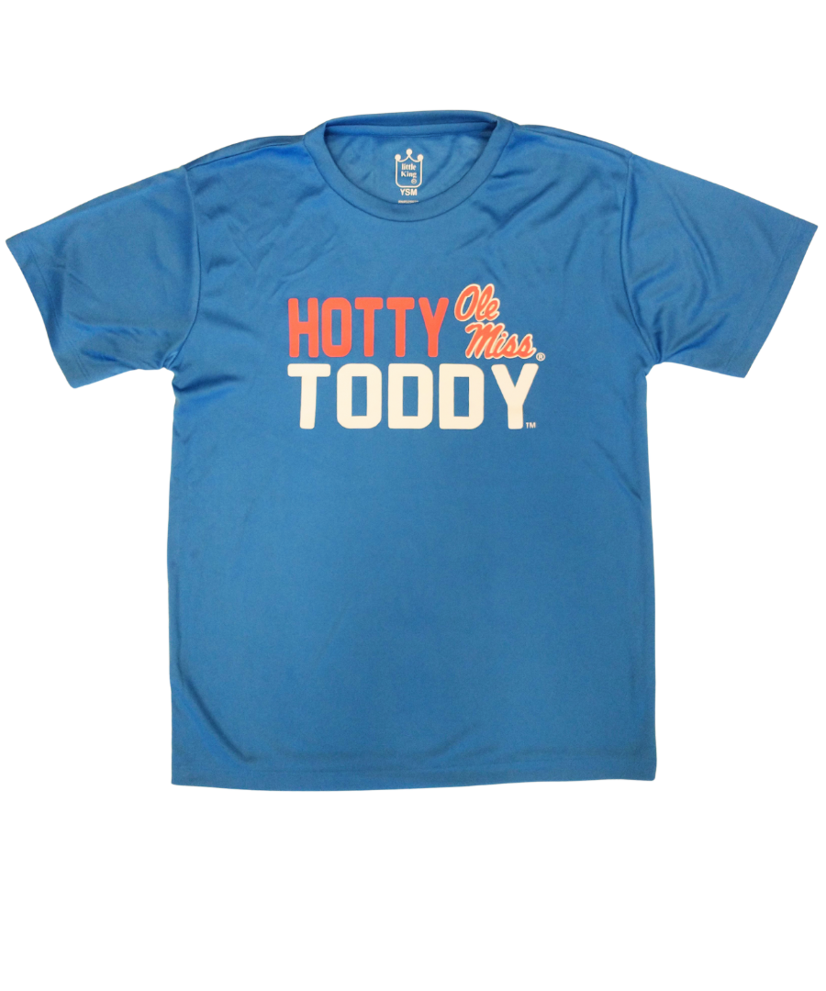 image of: Youth Ole Miss Hotty Toddy Short Sleeve Poly Tee Powder Blue