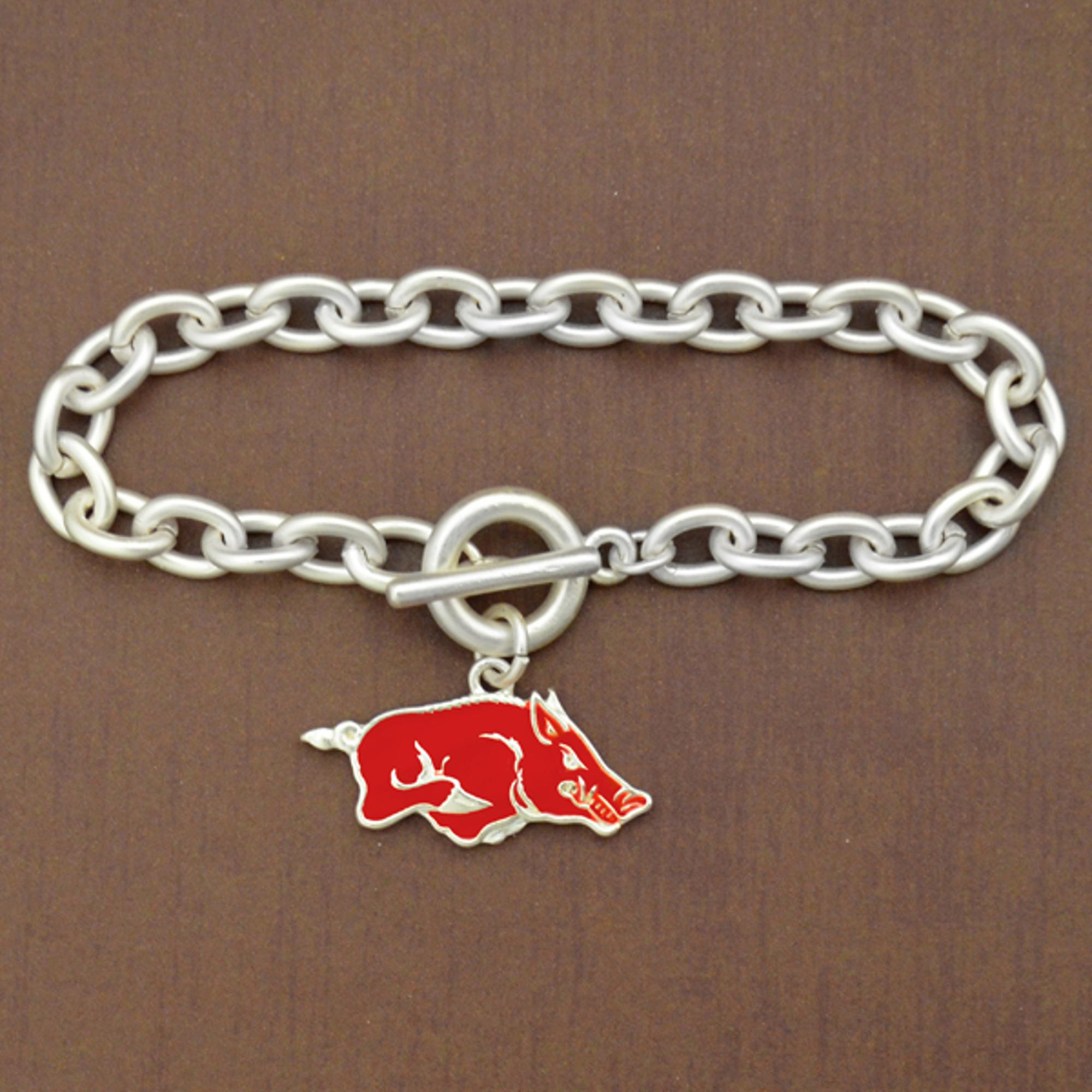 image of: Arkansas Razorbacks Logo Chain Fantastic Bracelet