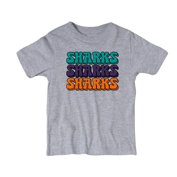 Southeast Arkansas College Toddler Sharks Short Sleeve Tee, Gray; $19.98