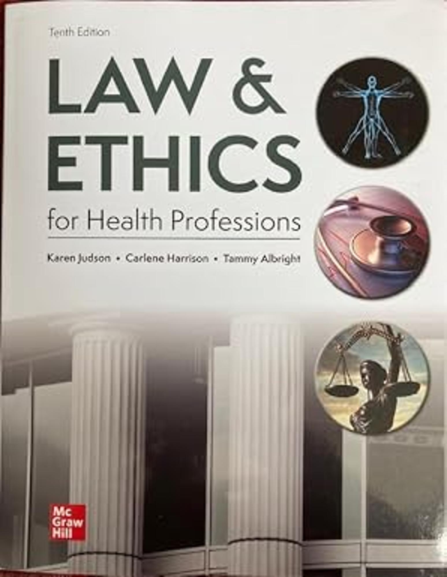 Cover image for Law & Ethics for Health Professions