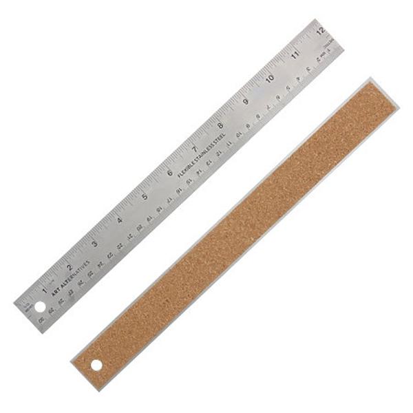 Flexible Stainless Steel Rulers, 18" - 24" Cork Backed; $7.99