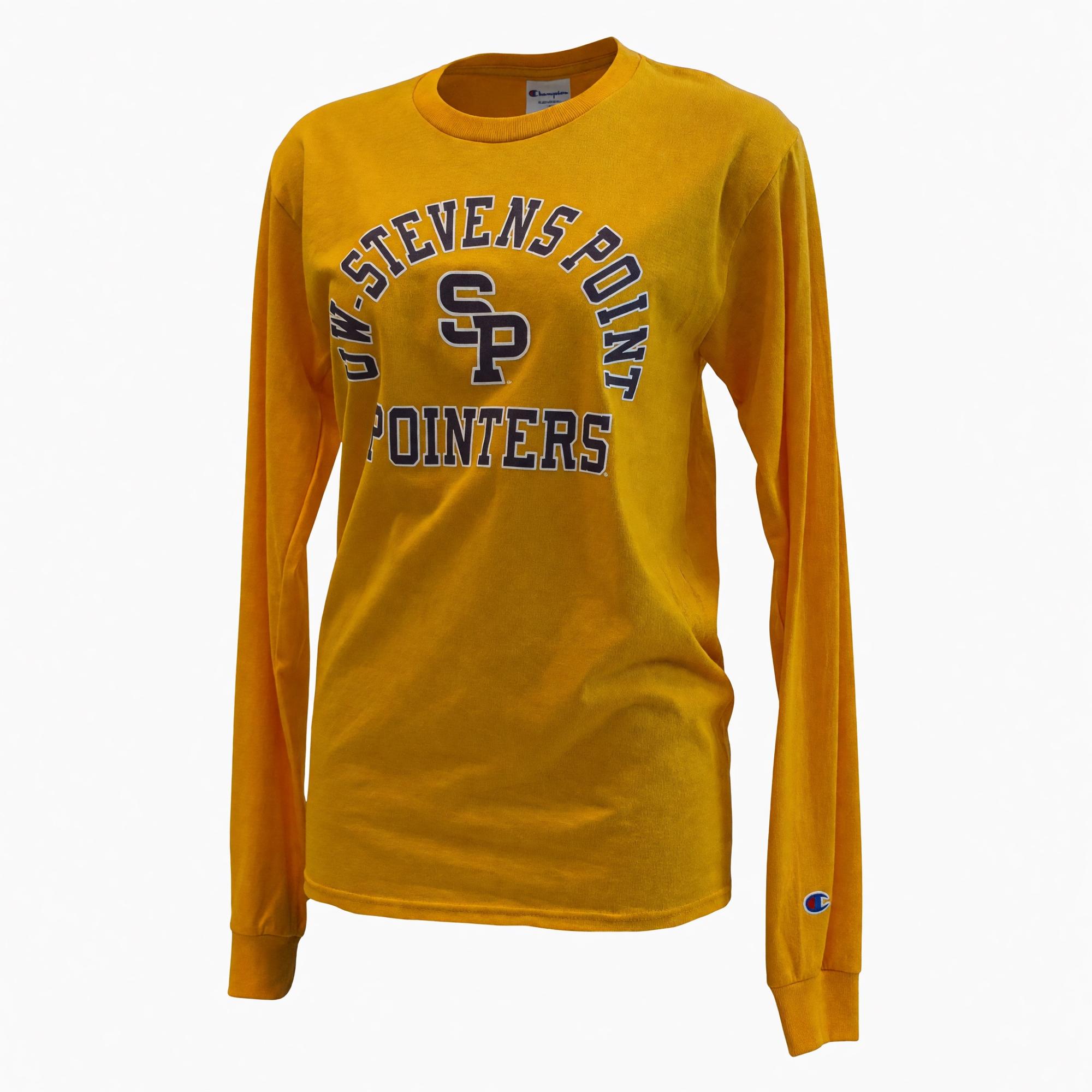 Product image 1 of 2 for University of Wisconsin Stevens Point Long Sleeve Replen Tee, Gold