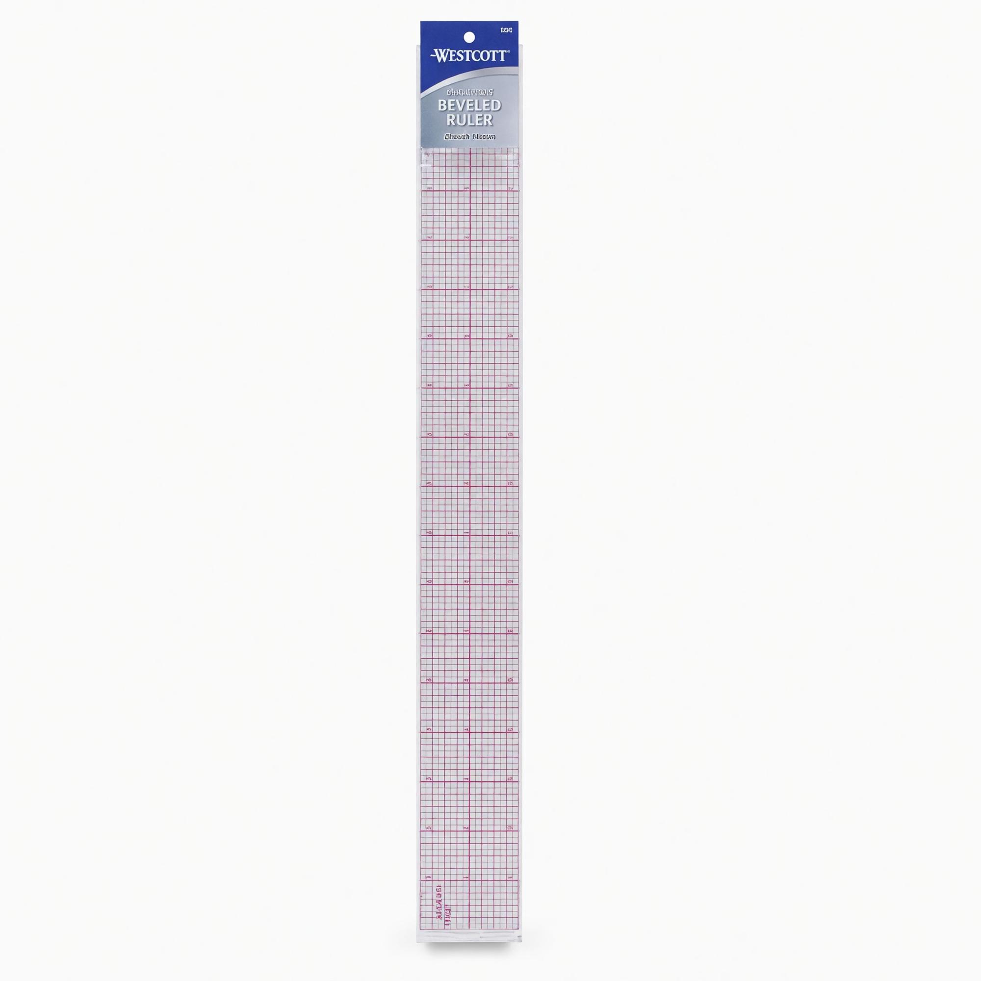 Product image 1 of 1 for WESTCOTT PLASTIC RULER 18"8THS