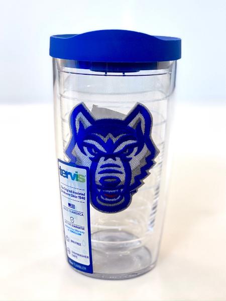 TERVIS WOLF LOGO W/BLUE LID; $19.99