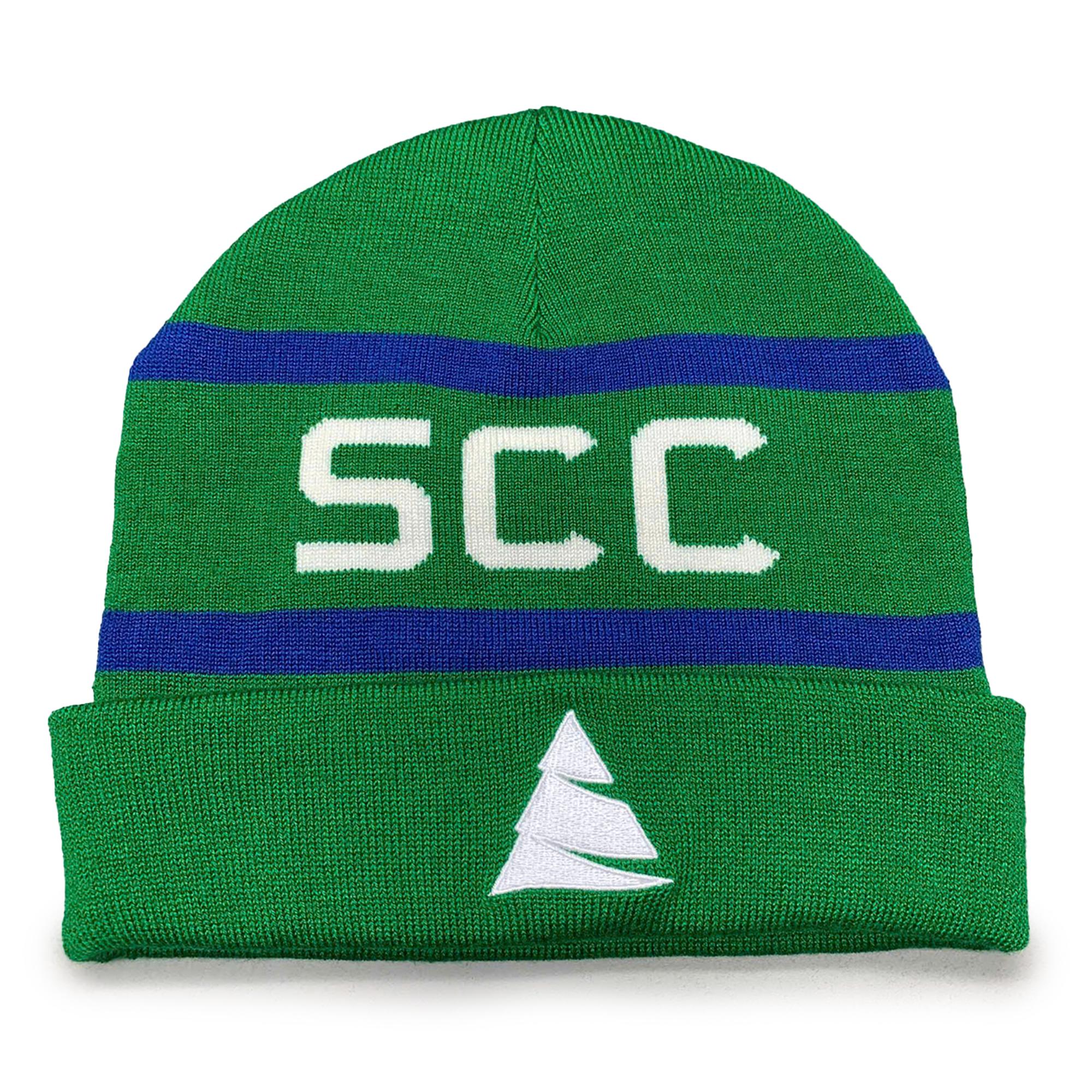 image of: SCC BEANIE ROLL UP TREE GRN