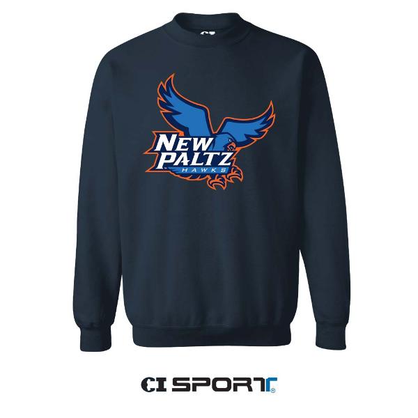 New Paltz Hawks Crew - Applique; $59.99