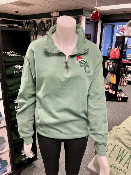 Comfort Wash SC Leaf Santa Hat 1/4 Zip; $42.99