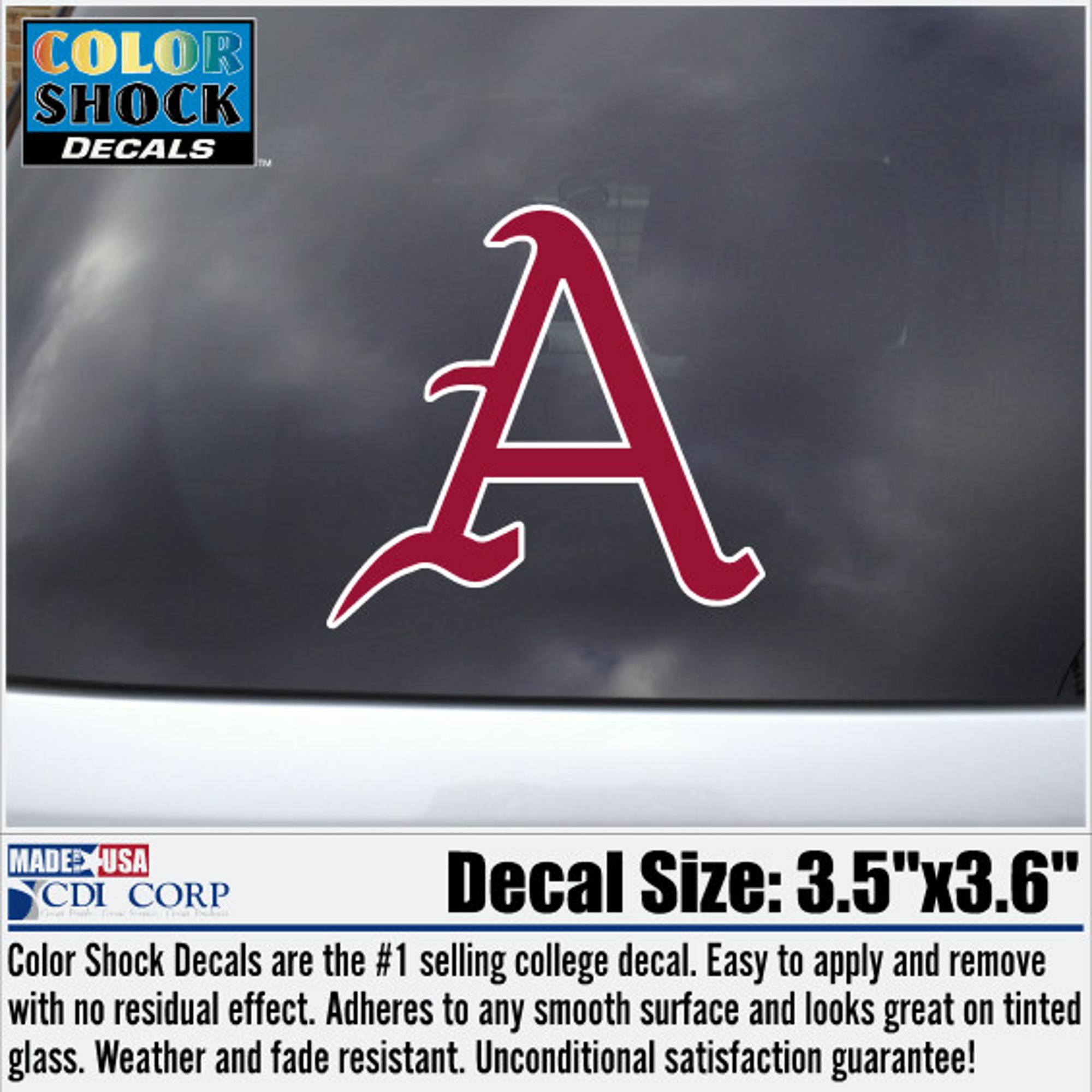 image of: Arkansas Razorbacks Baseball "A" Decal