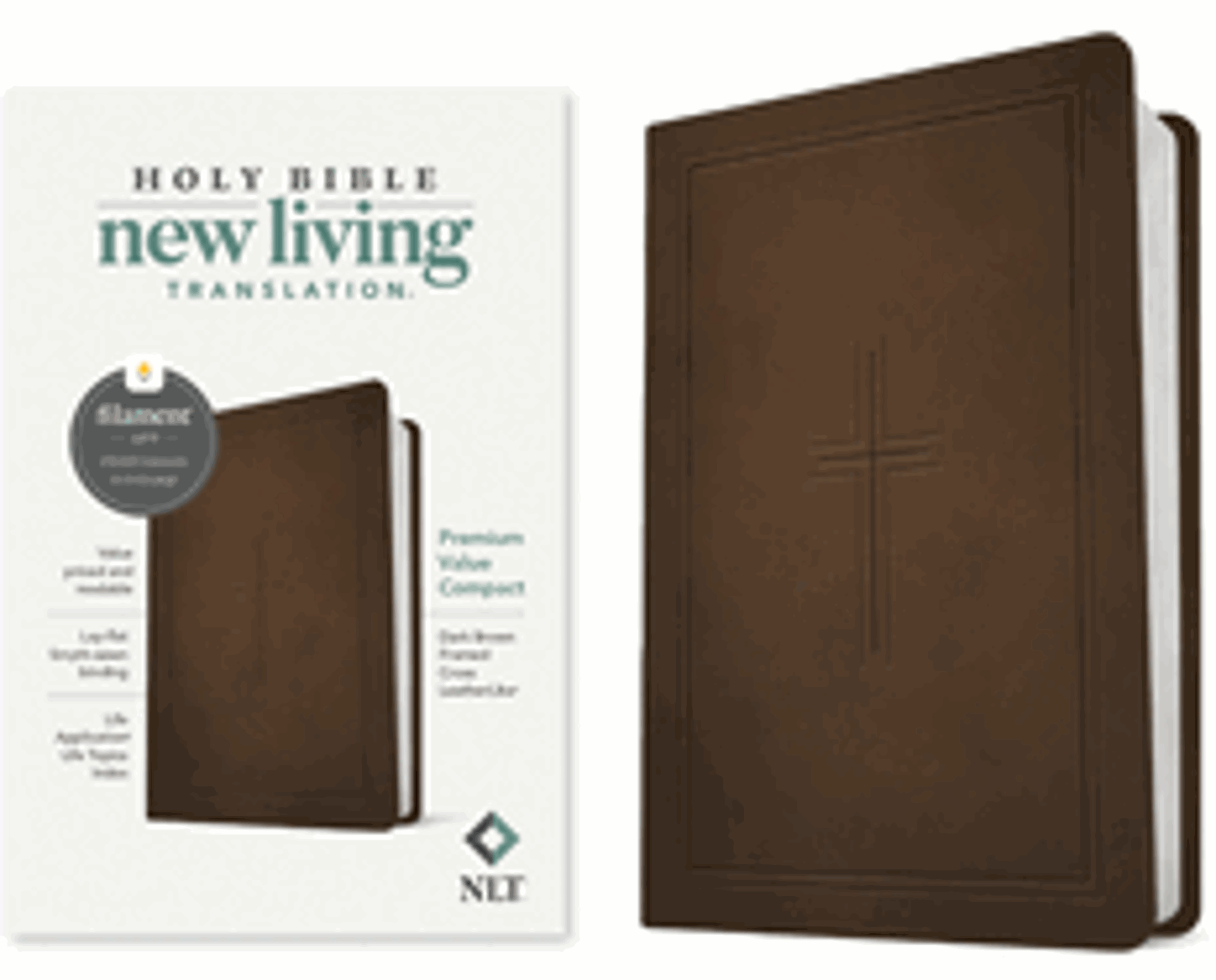 Cover image for Holy Bible NLT Premium Compact Brown