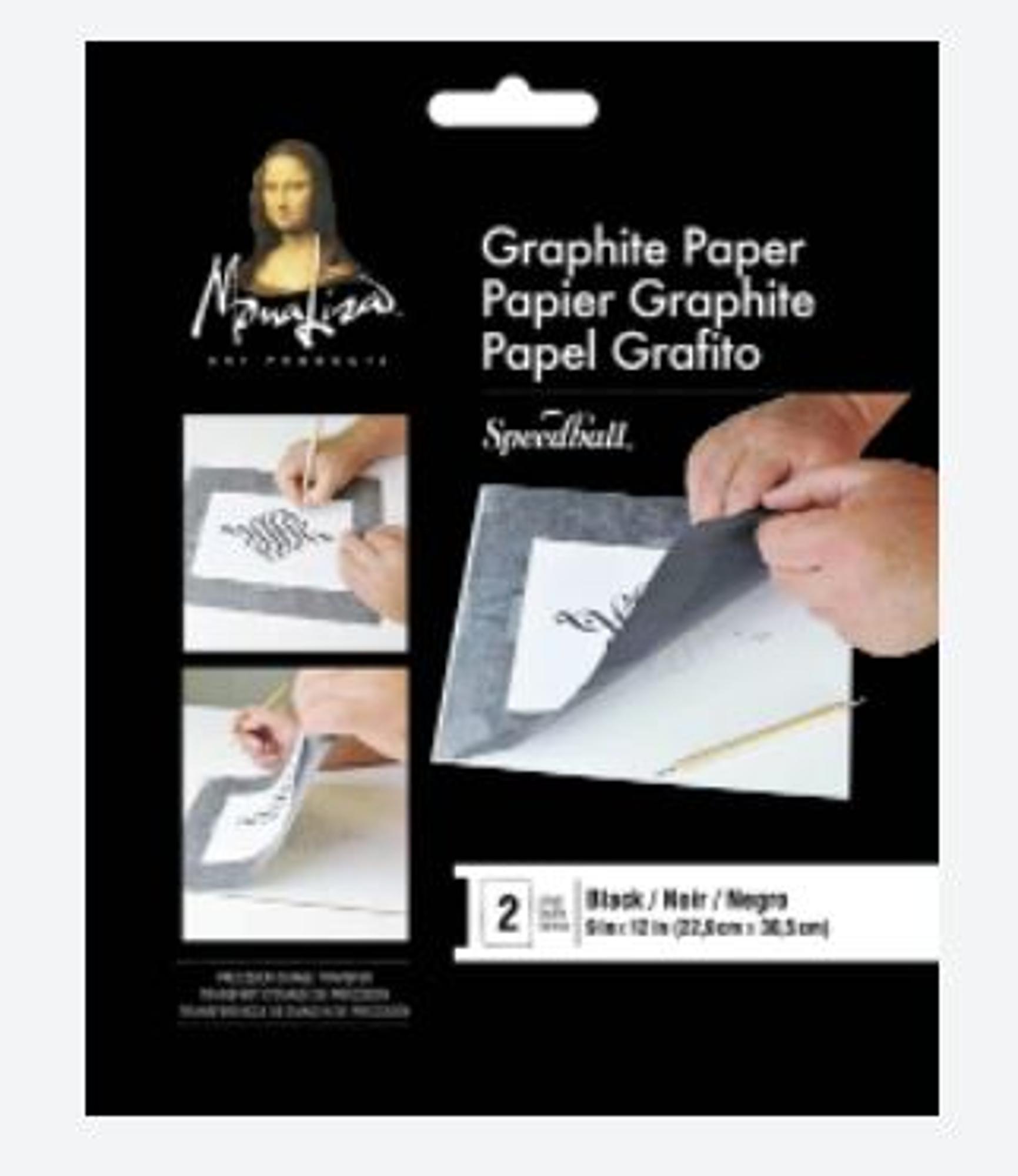 image of: Mona Lisa Graphite Transfer Paper Black 9x12
