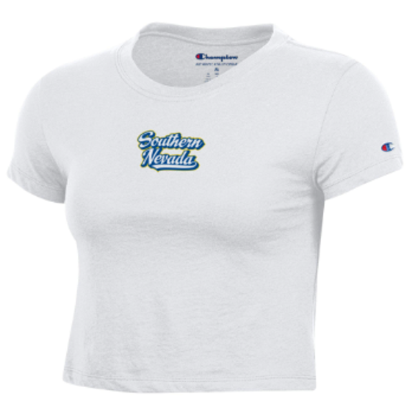 CSN WOS CORE BABY TEE SCRIPT TAIL WHT; $29.99