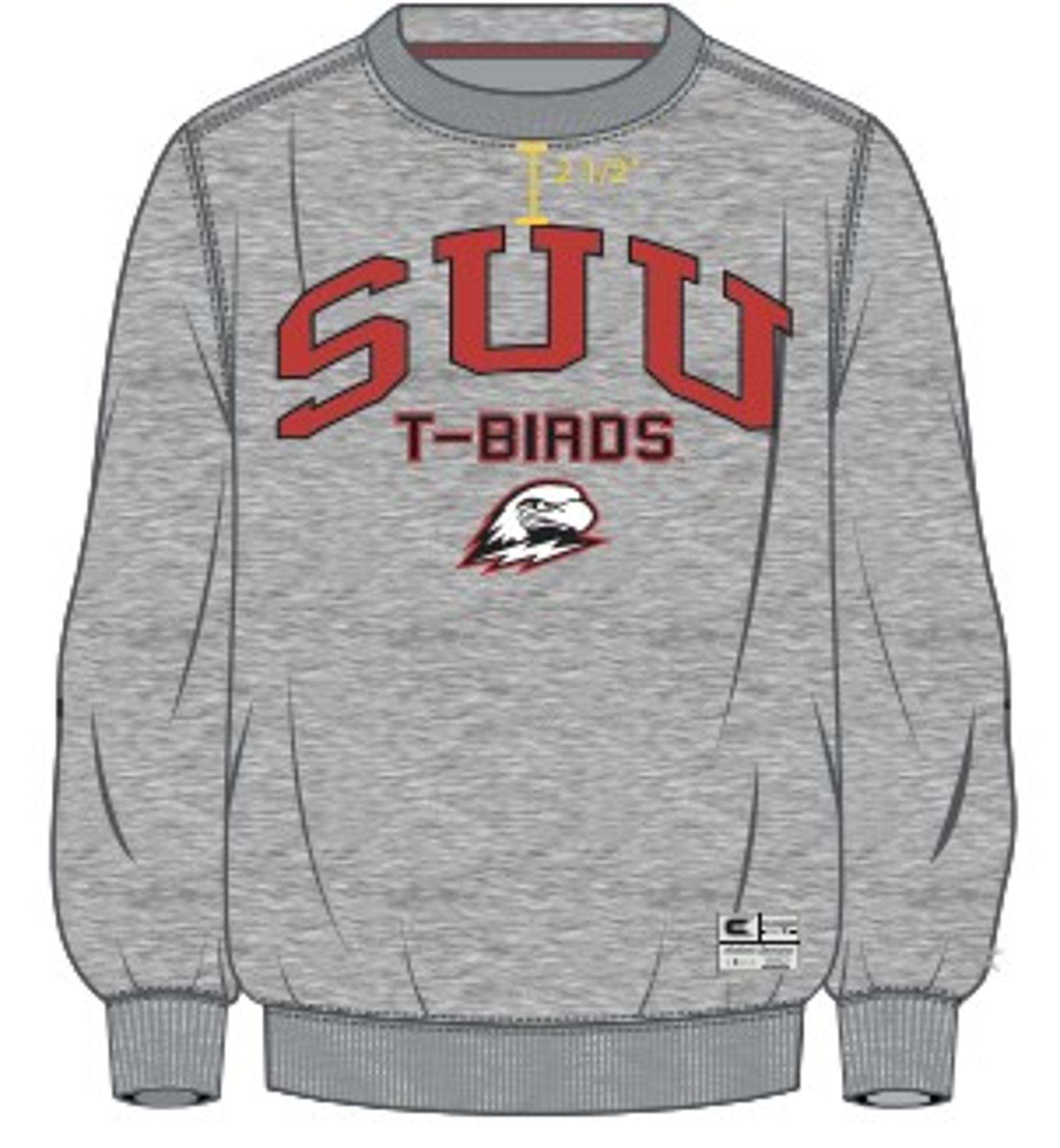 Product image 1 of 1 for COLOSSEUM GRAY CREW SUU/TBIRDS