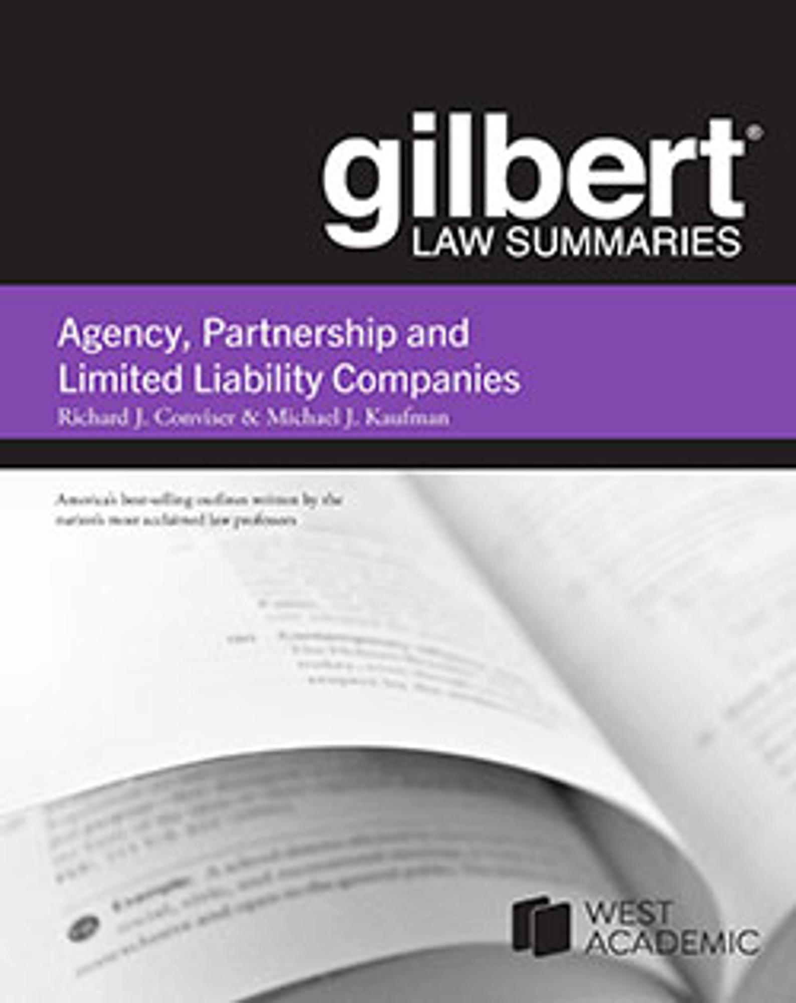 Cover image for GILBERT LAW SUMMARIES:AGENCY,PARTNER...