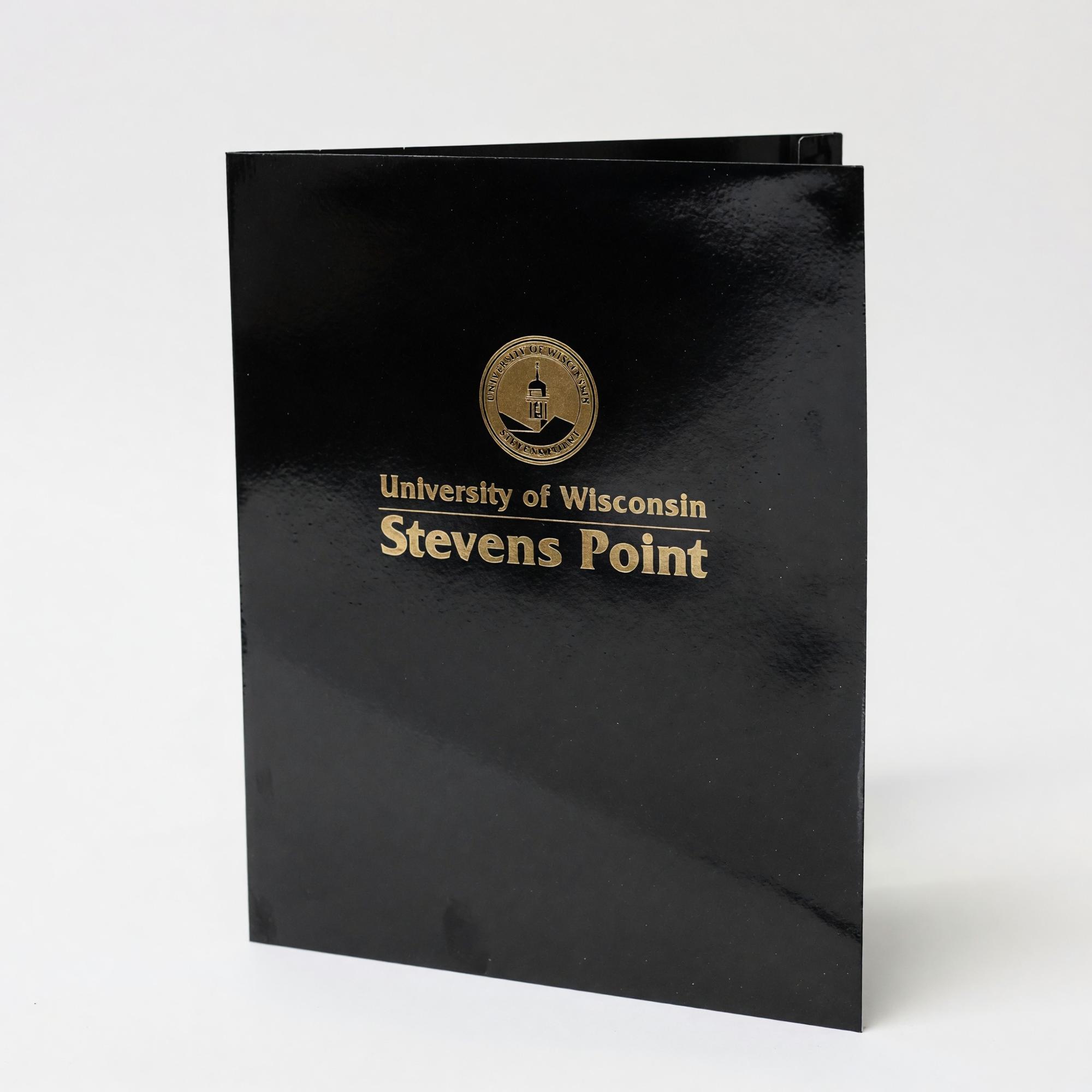 Product image 1 of 2 for University of Wisconsin Stevens Point Gloss Folder, Assorted Colors