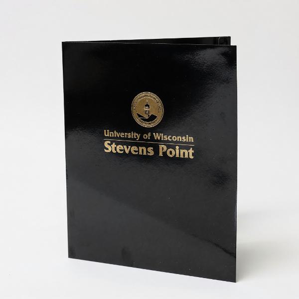University of Wisconsin Stevens Point Gloss Folder, Assorted Colors; $2.98