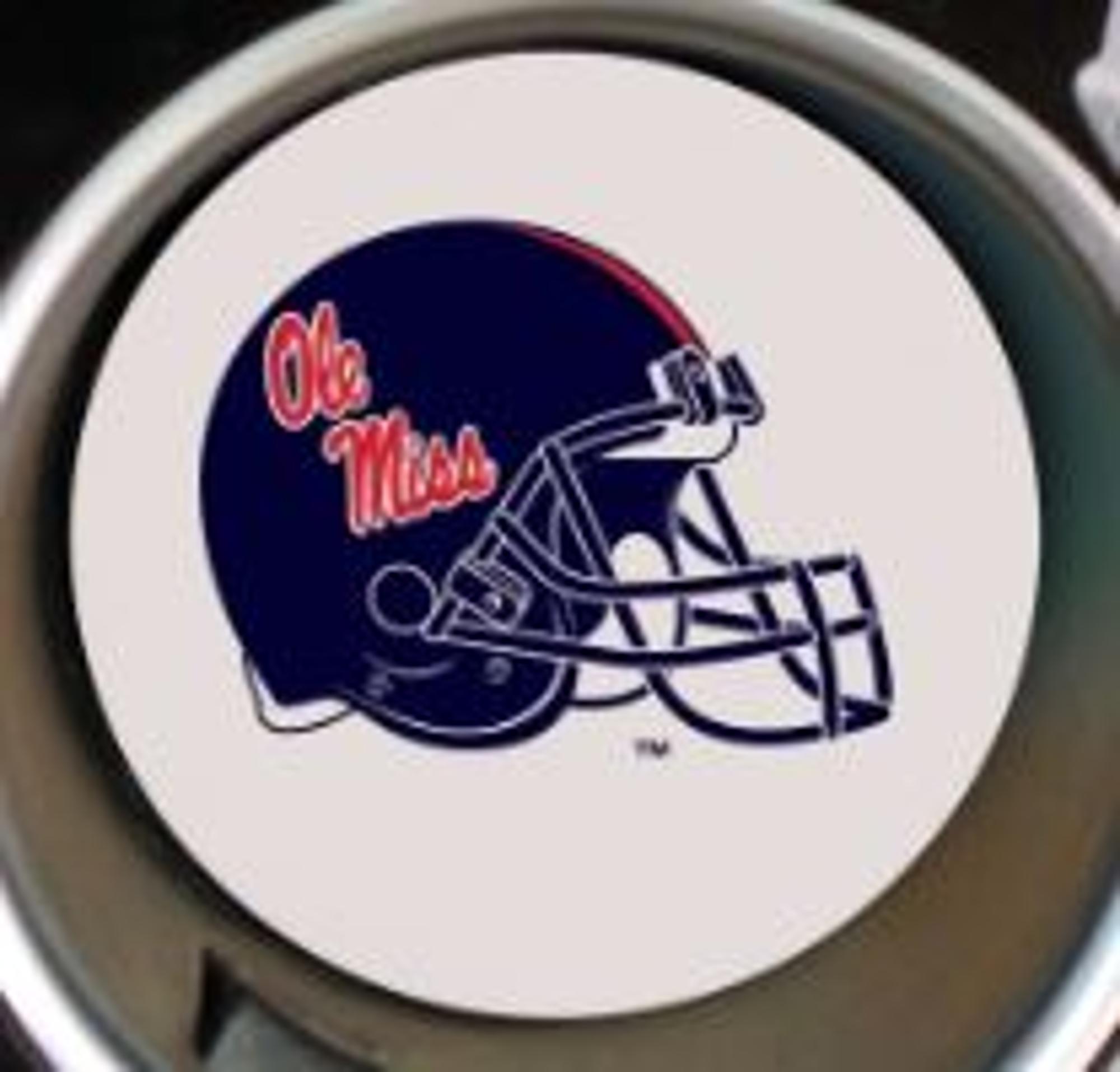 image of: Ole Miss Football Helmet Car Coaster White