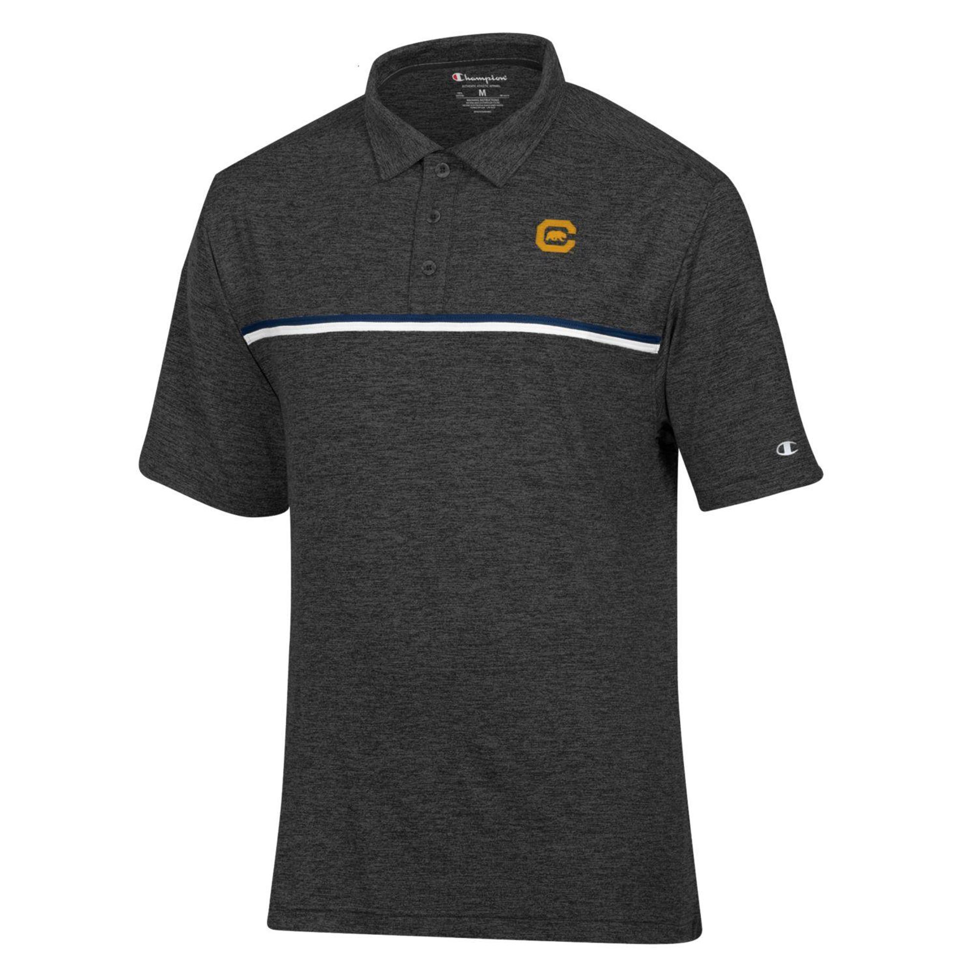 Stadium Double Stripe Polo C Bear Logo Cal Student Store