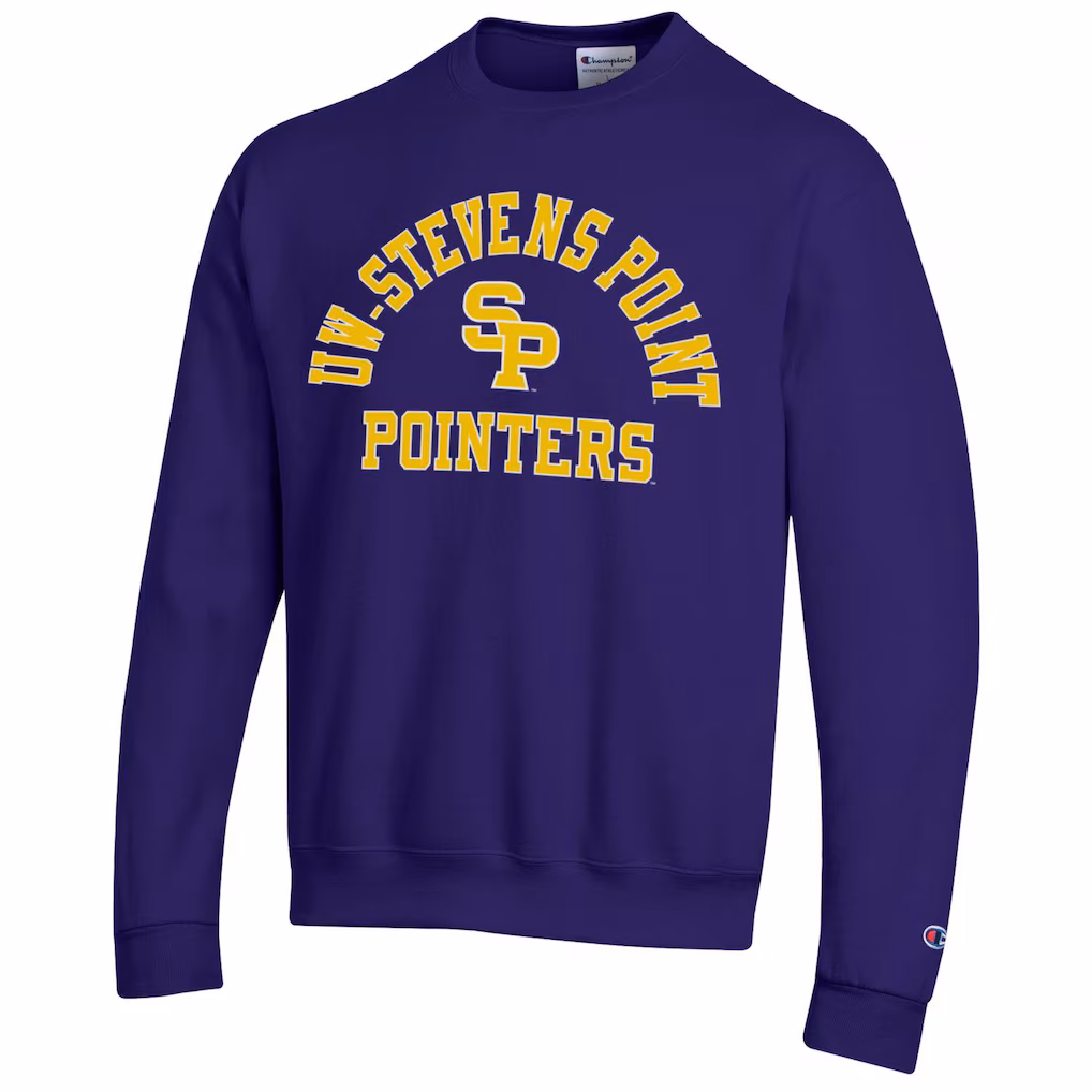 Product image 1 of 1 for University of Wisconsin Stevens Point Replen Powerblend Crew, Purple
