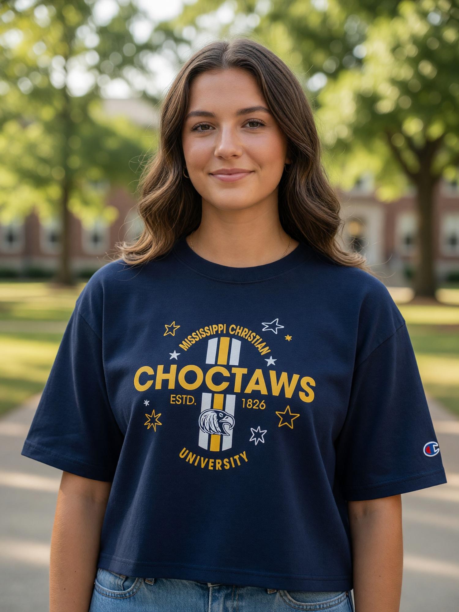 Product image 1 of 2 for MC WOS SS TEE BF CROP NAVY