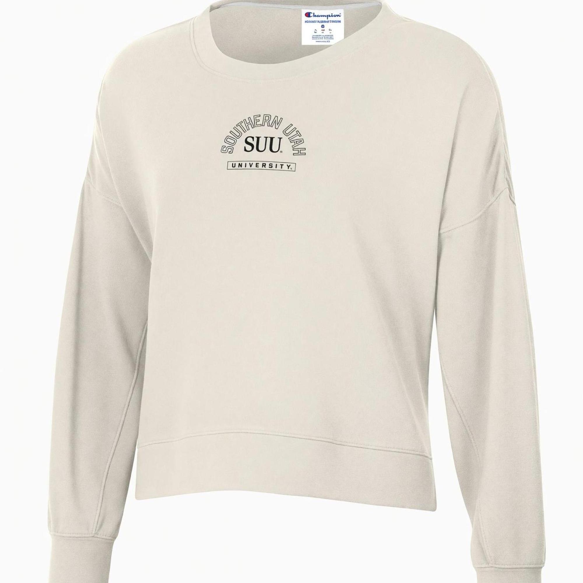 Product image 1 of 1 for Women’s Sueded Crew Ivory SUU Thunderbirds