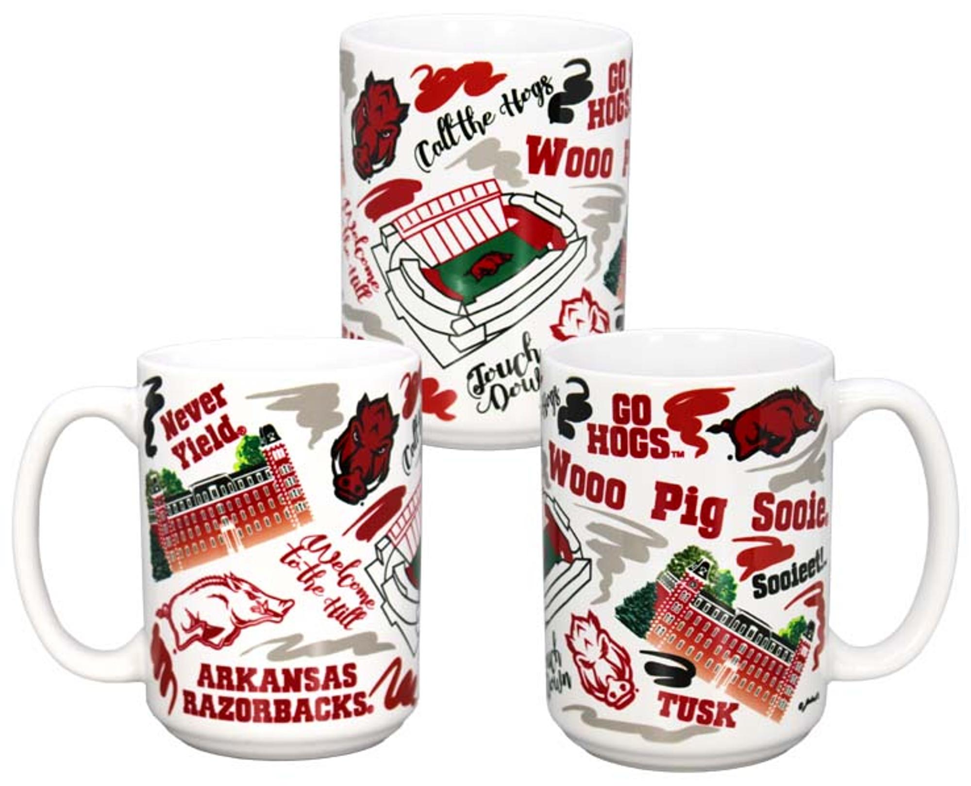 image of: Arkansas Razorbacks Grande Mug Campus Symbols 15oz