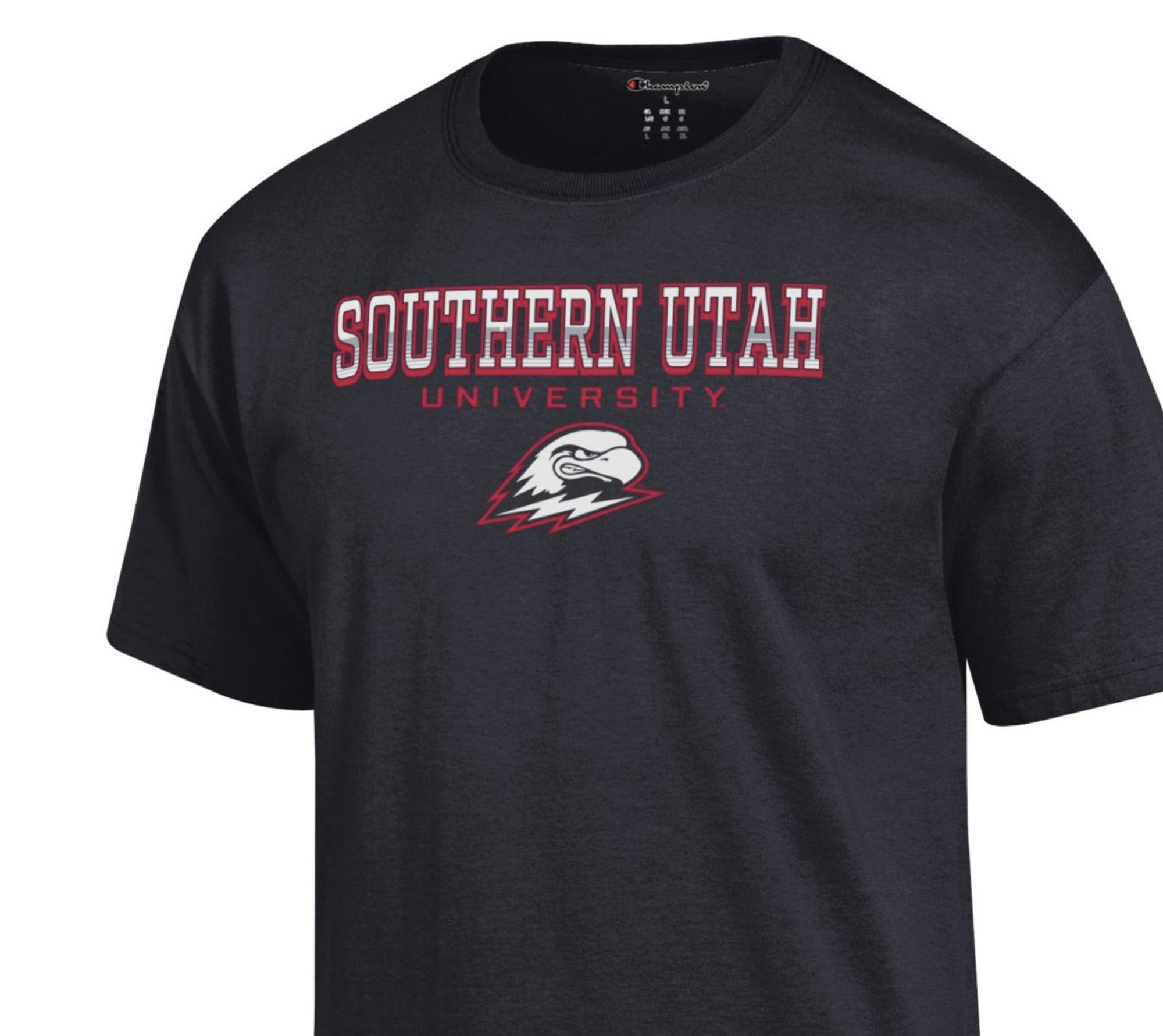 Product image 1 of 1 for CHAMPION TEE S/S BLACK SOUTHERN UTAH UNIVERSITY