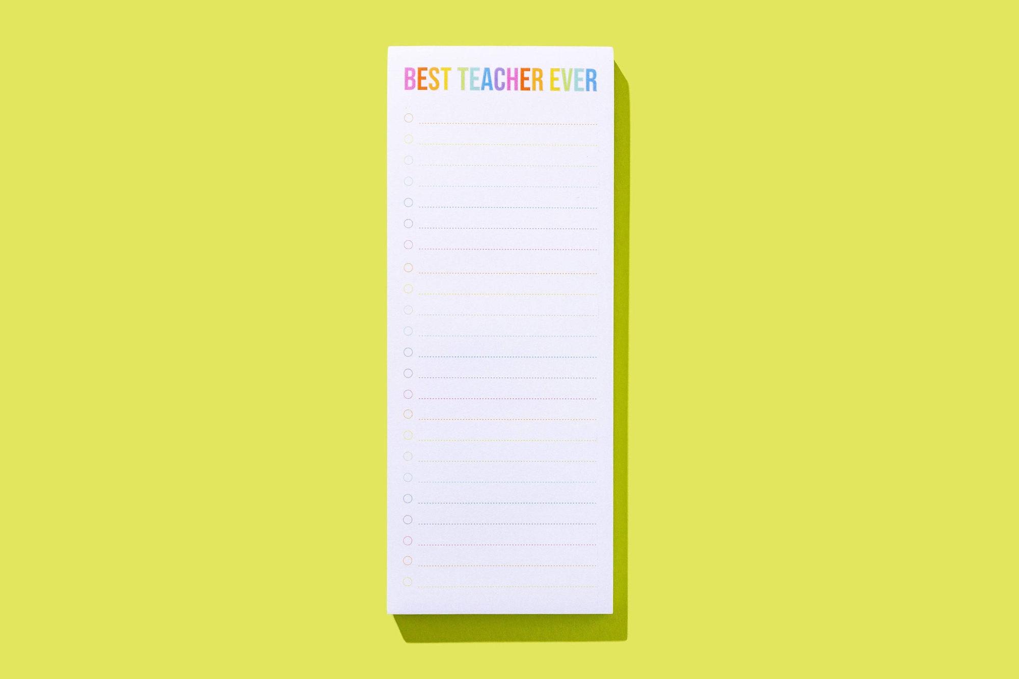 Product image 1 of 1 for List Pad w/ Magnet - "Best Teacher Ever" - 100 Sheets