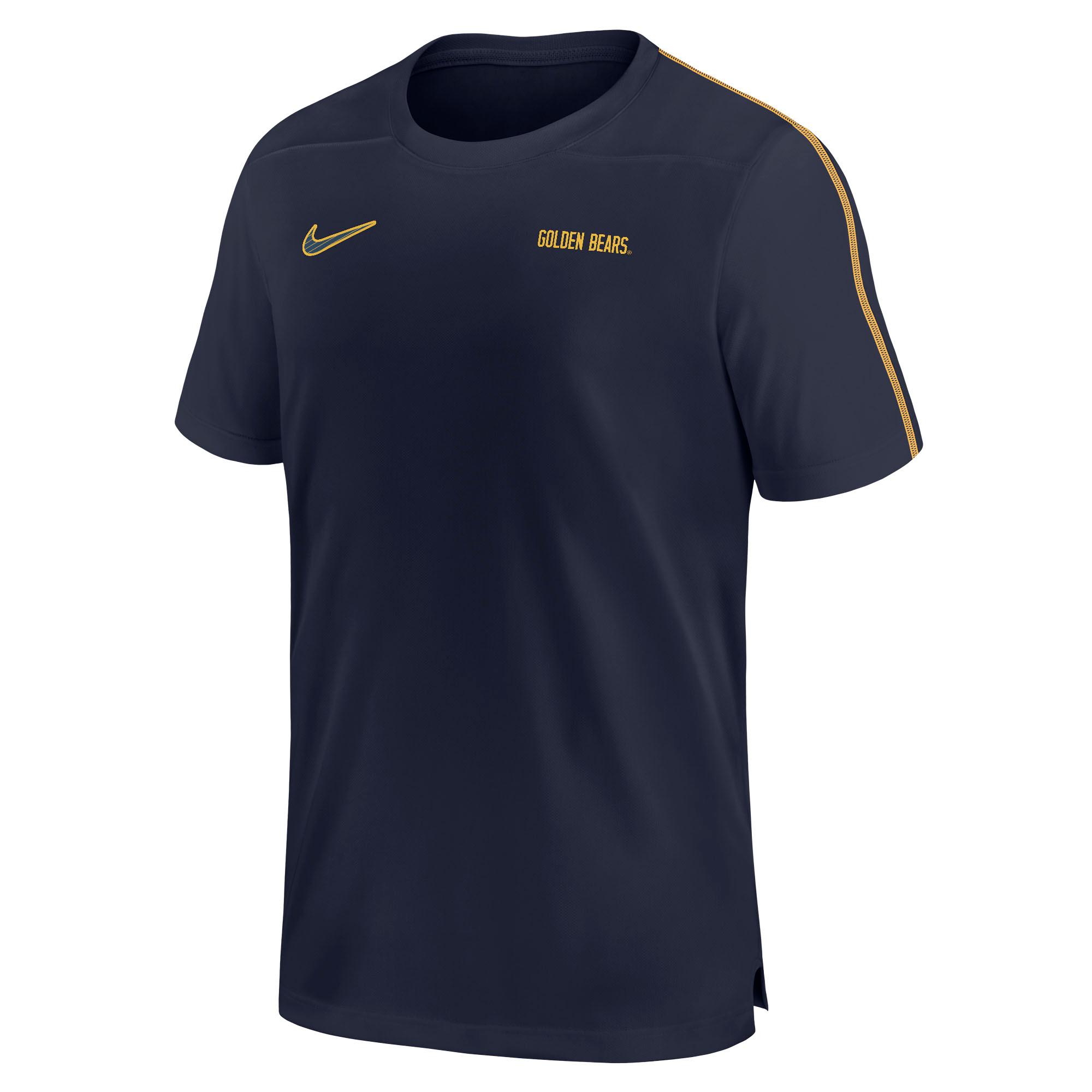 Nike Sideline Short Sleeve Coach Tee Golden Bears Logo | Cal Student Store