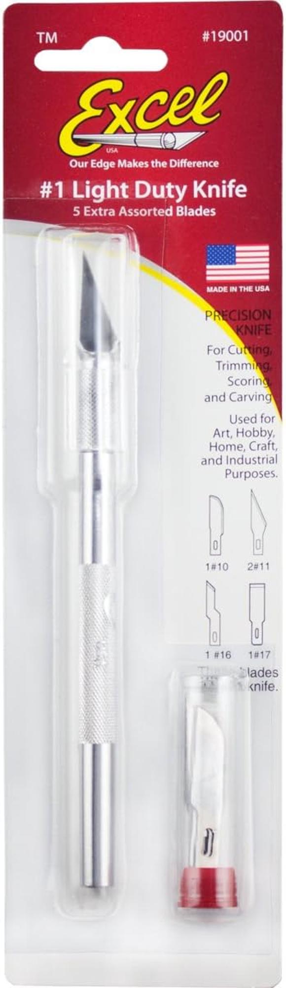 image of: Excel Blades K1 Light Duty Aluminum Hobby Craft Knife, Art Knife