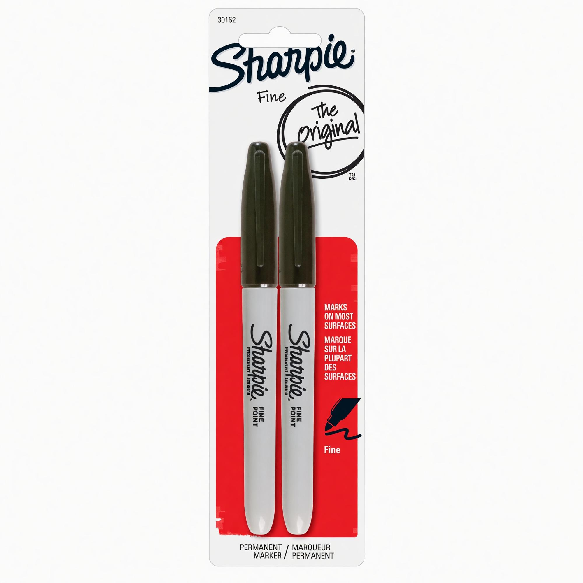 Product image 1 of 1 for Sharpie Permanent Marker - Black Fine 2Pk BP