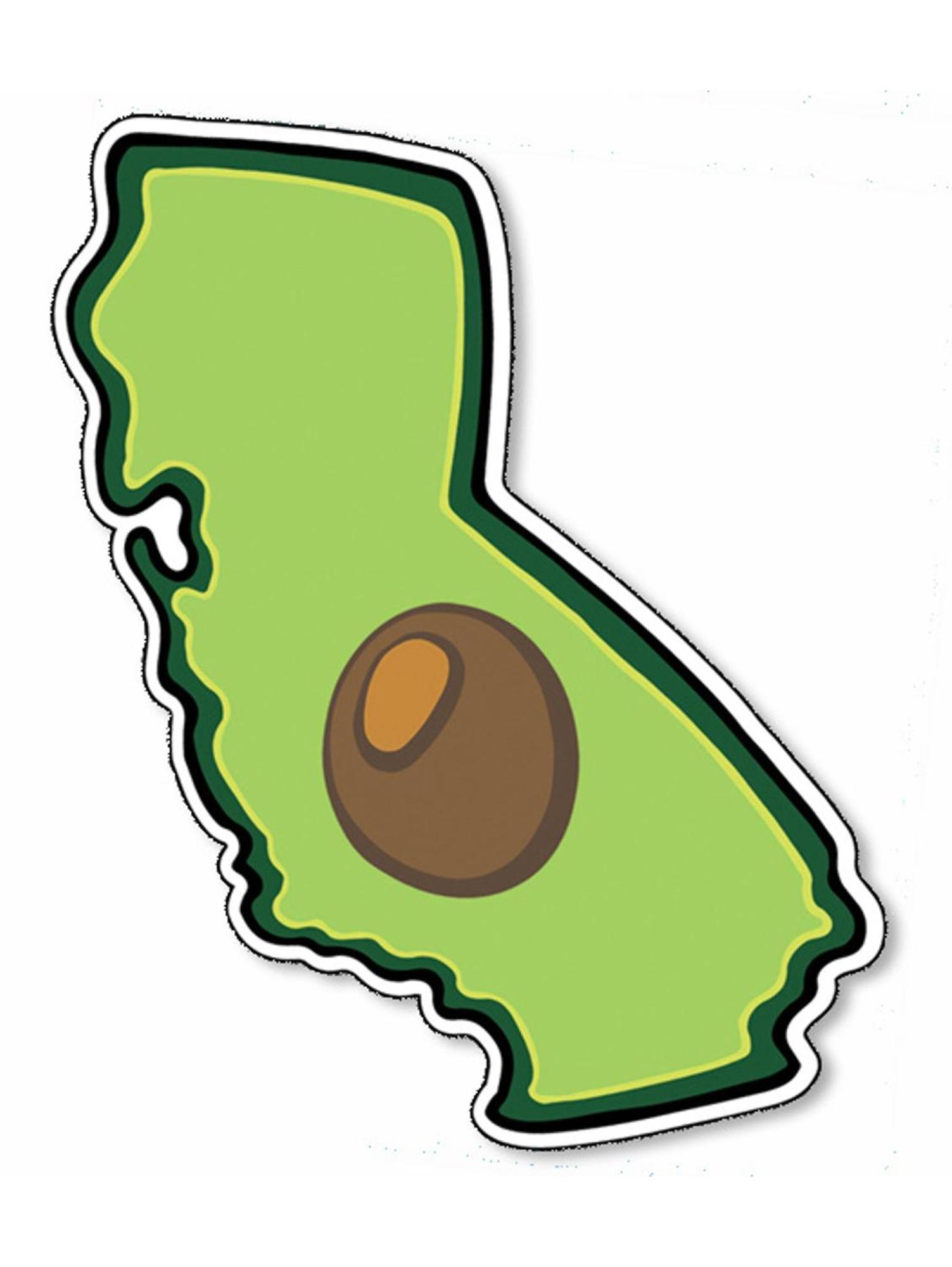 California Avocado Vinyl Sticker