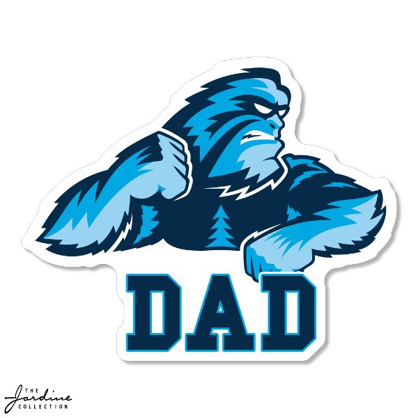 SFCC 3.5" VINYL DECAL SASQUATCH DAD; $3.99