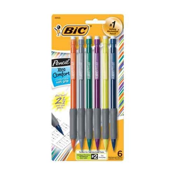 BIC Pencil Xtra Comfort, .7mm ASST 6pk; $4.99