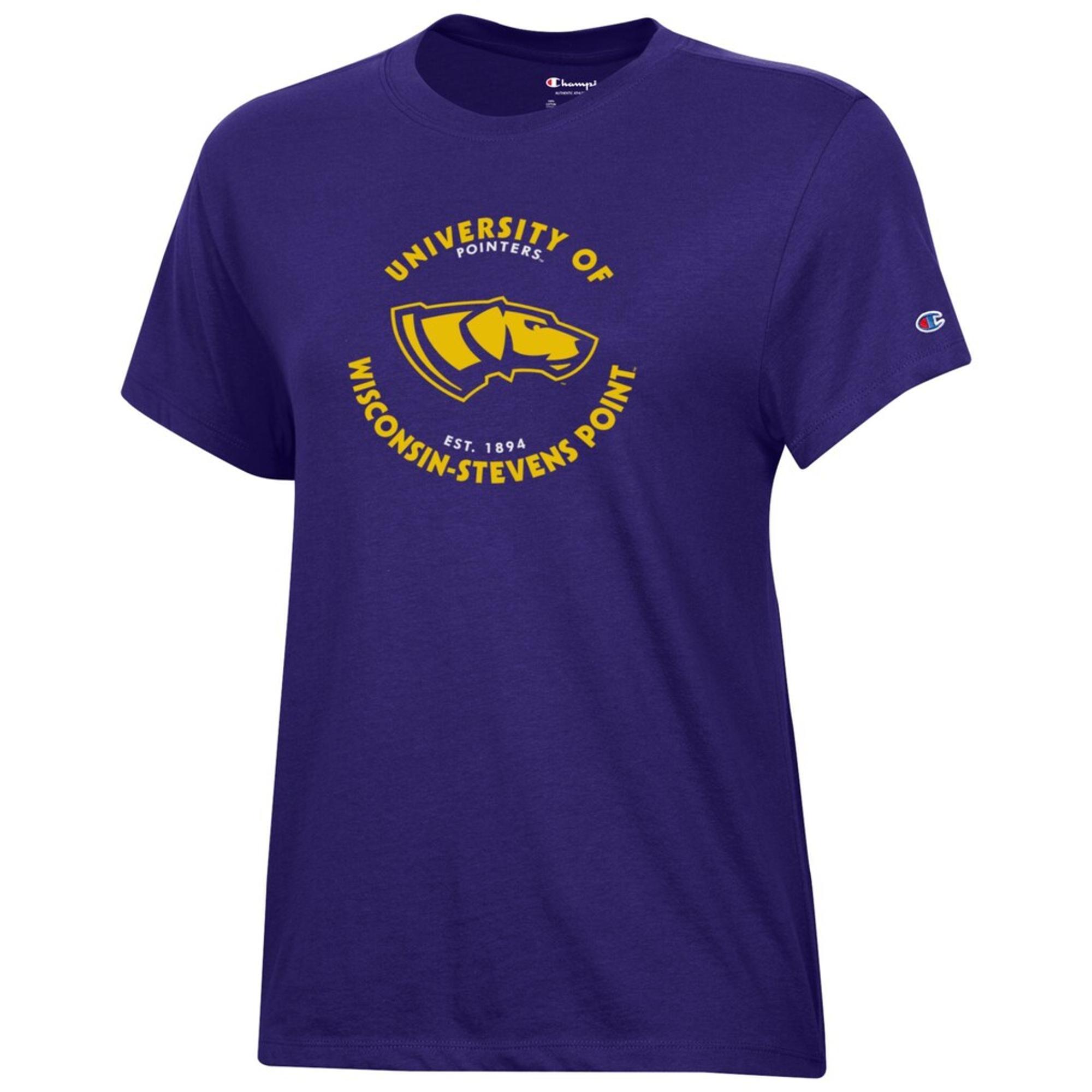 Product image 1 of 1 for University of Wisconsin Stevens Point Core Short Sleeve Tee, Purple