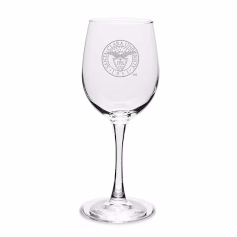 image of: Santa Clara University Seal 16oz White Wine Glass