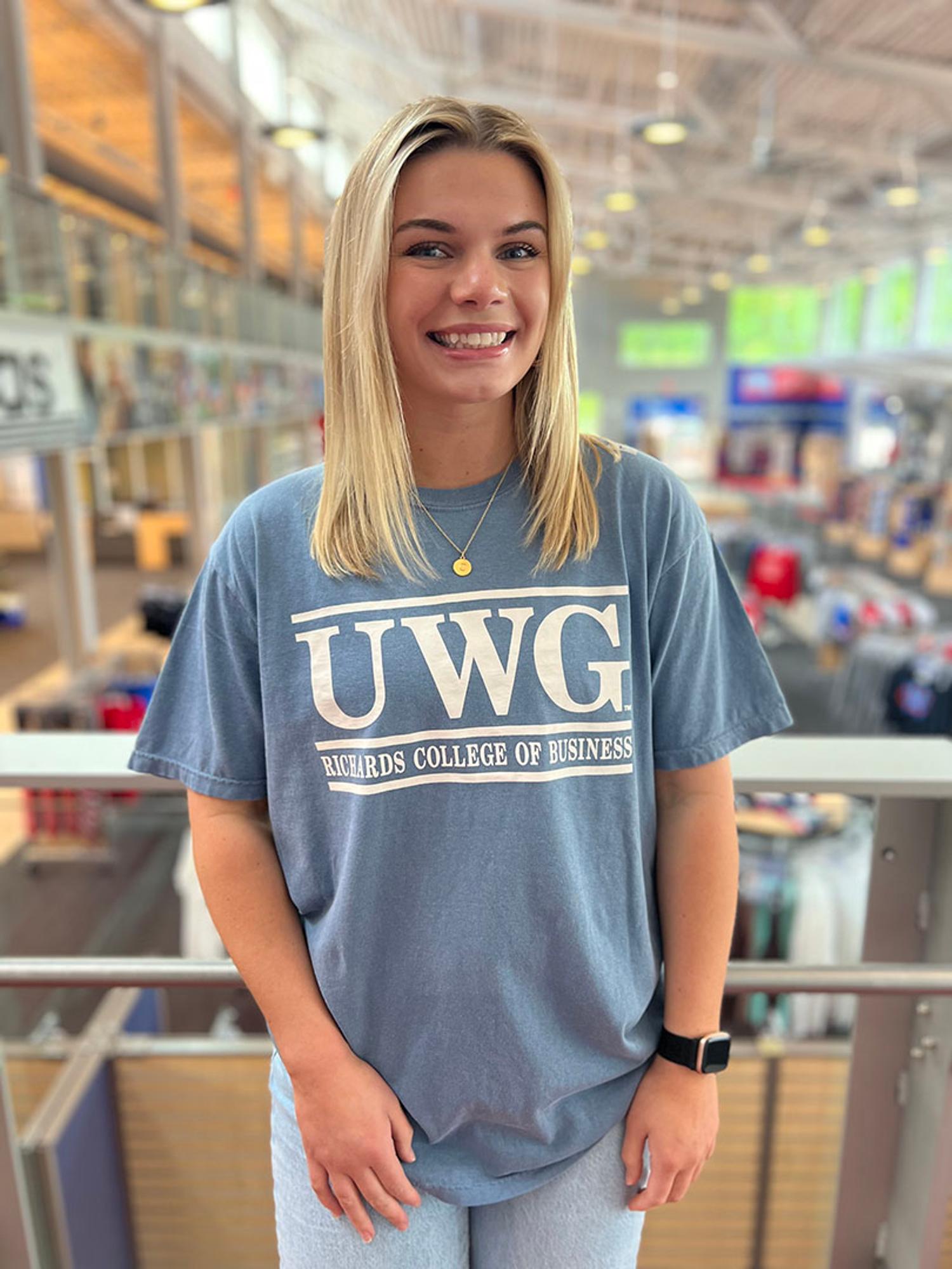 image of: UWG TEXT BAR TEE RICHARDS COLLEGE OF BUSINESS