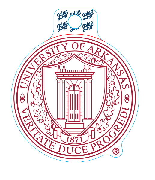 University of Arkansas Seal Blue 84 Sticker; $4.99