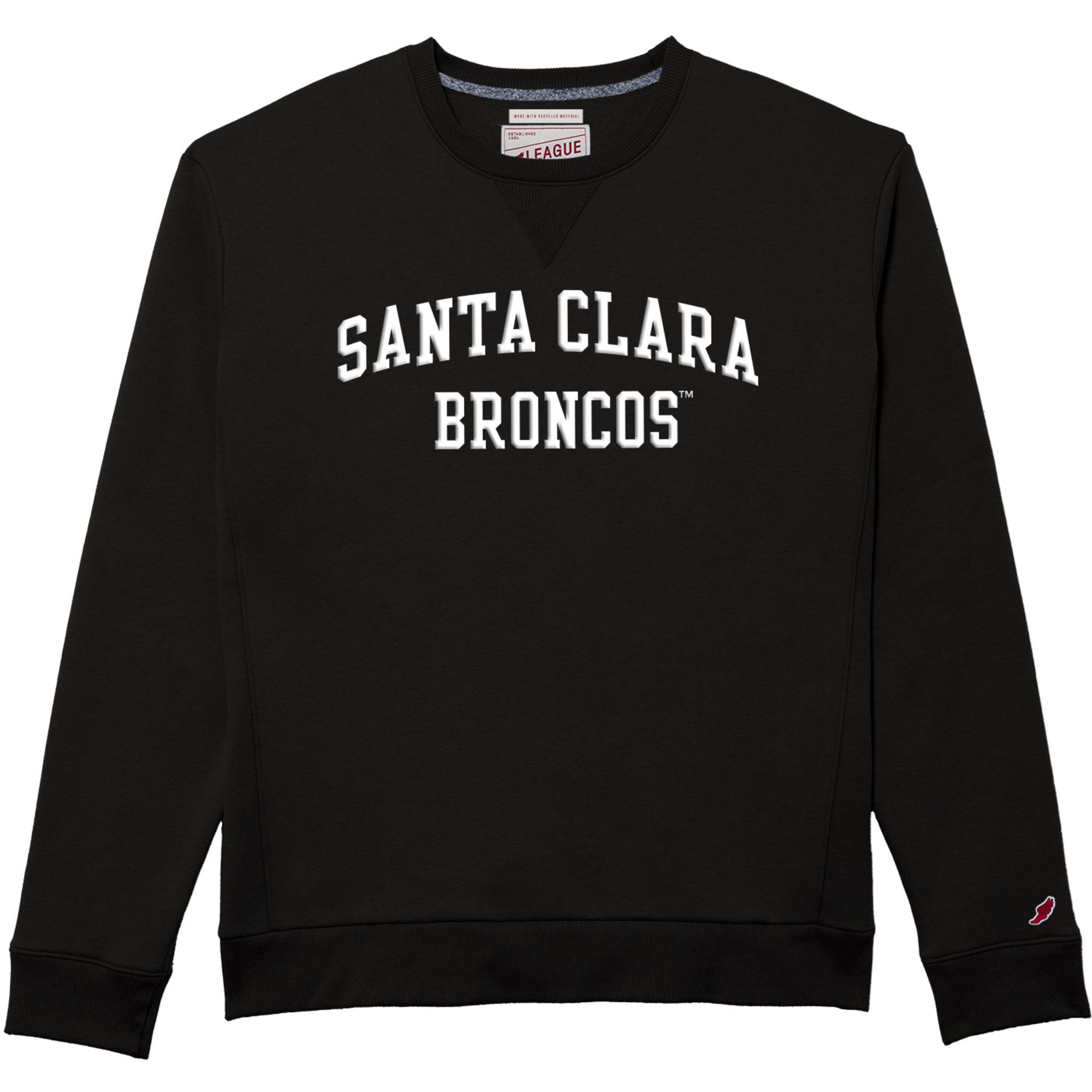 image of: Santa Clara Broncos 1991 Embroidered Crew Sweatshirt, Black