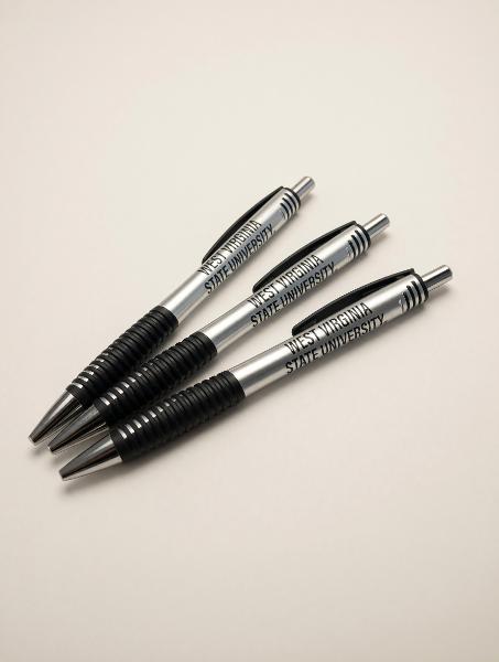 PENS - MCM WVSU SILVER 3PK; $6.99