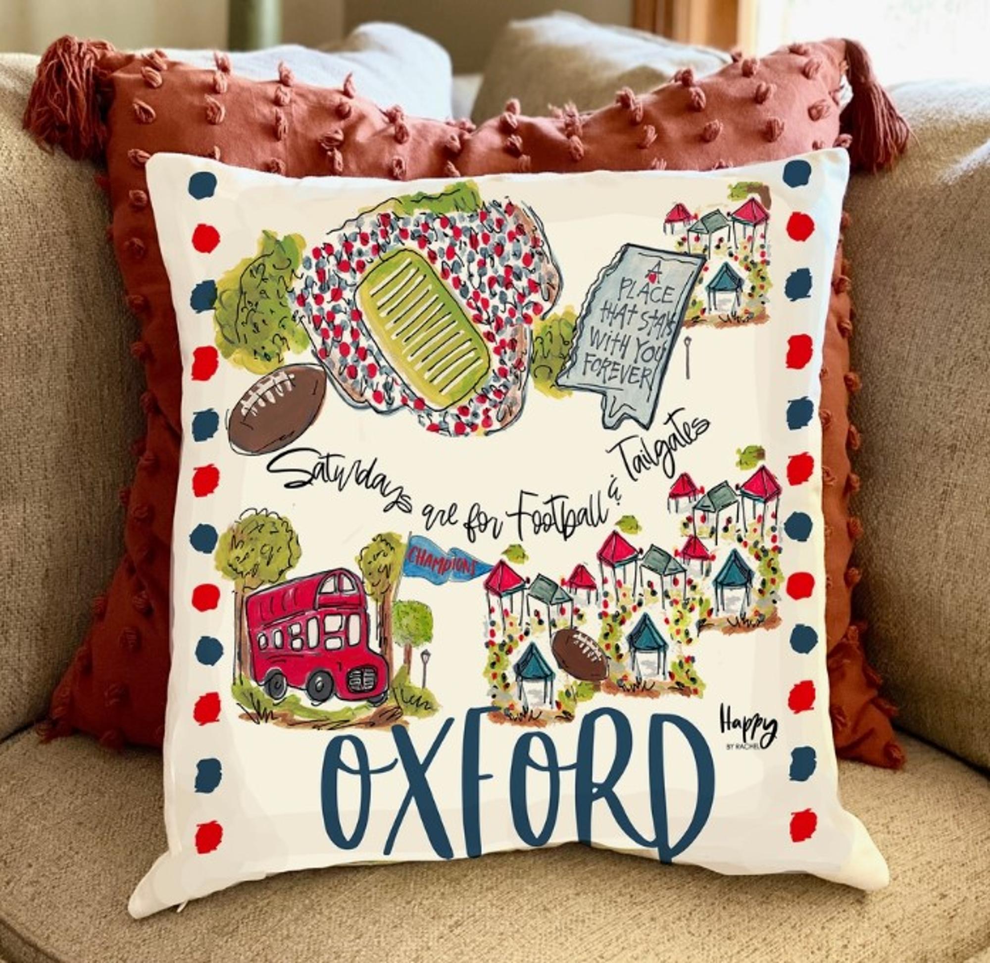 image of: Oxford, MS Double-Sided Pillow 18x18