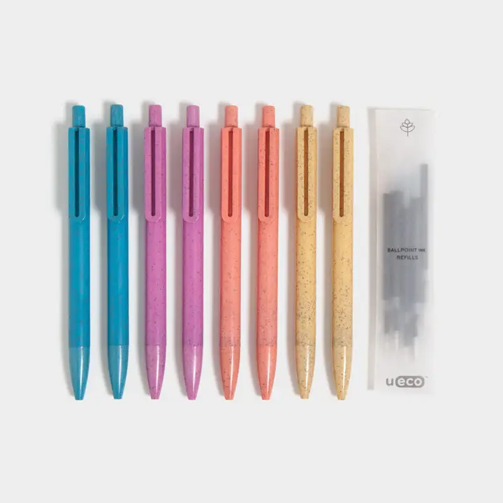 Product image 1 of 1 for U Brands Speckle U-Eco Ballpoint Pens + Ink Refills, 8 Pack, Sunset
