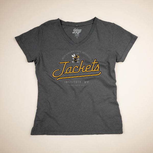 Tee - Blue 84 Charcoal V-Neck "Jackets"; $29.99